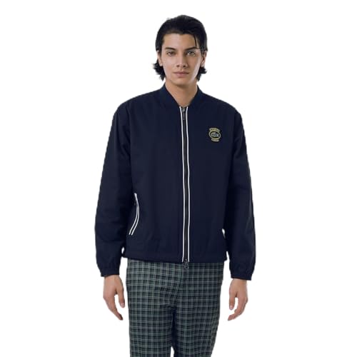 ⭐︎極美品⭐︎Lacoste ネイビー MA-1 アウター 美品】LACOSTE ネイビーブルゾン MA-1 - メルカリ